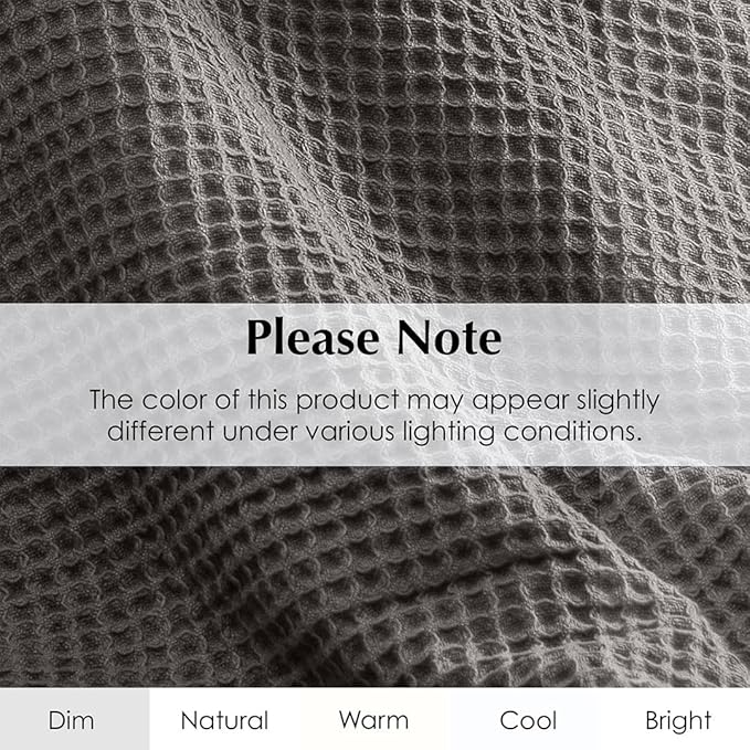 Salt Earth GOTS Certified 100% Organic Cotton Throw Blanket, 90" X 90" Waffle Blankets & Throws for Bed, Throw Blanket for Couch, Modern & Cozy Blanket, All Season,Comfy & Soft Blanket(Charcoal Grey)