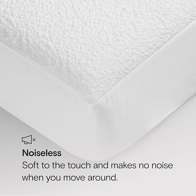 SIJO Mattress Protector, 100% Waterproof, Cooling, Ultra Soft, Noiseless, 16 inch Deep Pocket, Best Overall Mattress Protector Award Winner by Apartment Therapy (Queen)