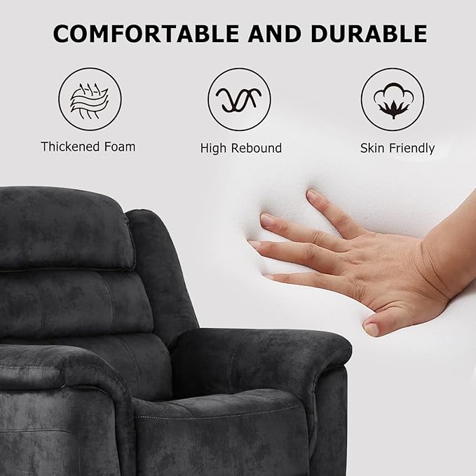 EBELLO Reclining Sofa for Living Room, Extra Wide Modern Overstuffed 3 Seat - Image 6