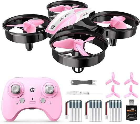 Holy Stone HS210 Mini Drone for Kids 8-12 and Beginners, RC Nano Quadcopter Indoor Drone with Circle Fly, Auto Hovering, 3D Flip, and Headless Mode, Great Gift Toy for Boys and Girls, Pink