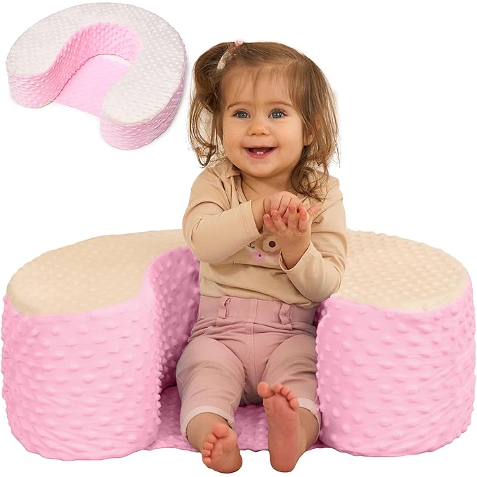 ODOXIA Baby Sit Up Pillow | Baby Pillow for Sitting Up | Comfortable Infant Seat for Early Sitting & Playtime | Soft & Stable Seat with Ring