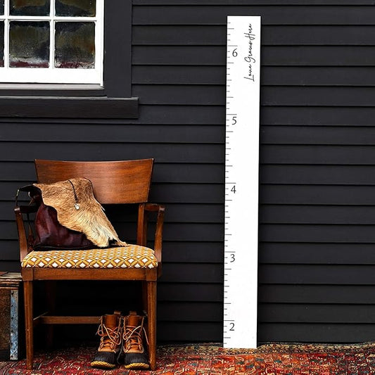 Boho Growth Chart for Wall - Height Board Growth Chart Wooden Growth Chart for Wall Kids Measuring Chart for Wall Height Chart Growth Chart for Kids (Love Grows Here, White)