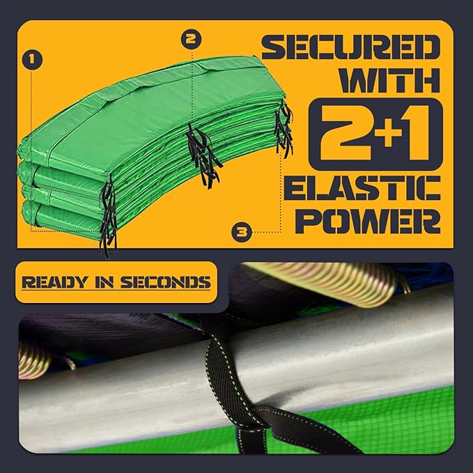 Trampoline Pad Replacement Trampoline Mat Replacement Padding Safety Pad Spring Cover Round Spring Cover with No Holes 10 Ft 12 ft 13 ft 14 ft 15 ft Black Blue Pink Green