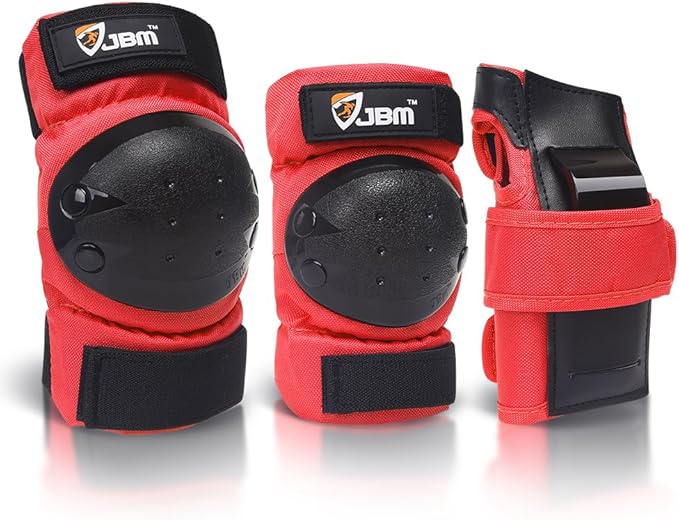 JBM Adult & Kids Knee Pads Elbow Pads and Wrist Guards for Inline Skating, Roller Skating, Skateboarding, Scootering