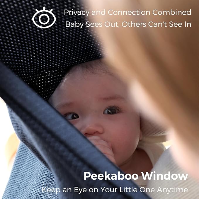 Momcozy Nursing Cover for Breastfeeding, Breathable Soft Privacy Poncho, Multi-Use Stroller Cover, Baby Blanket, and Stylish Scarf, Portable, Includes Laundry Bag