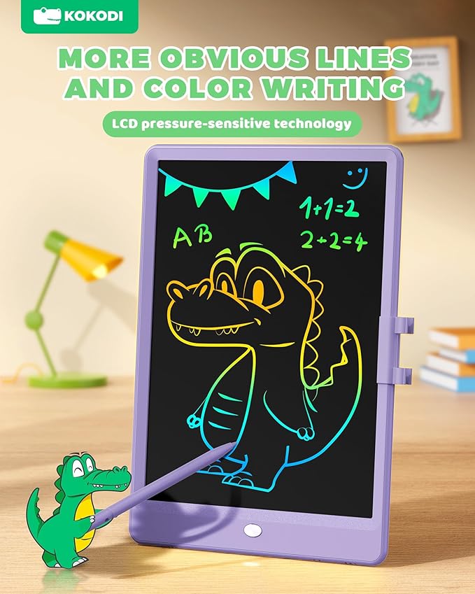 KOKODI 10 Inch LCD Writing Tablet, Purple Drawing Boards for Kids(Purple)