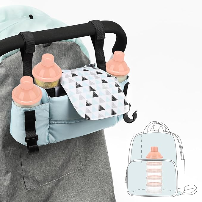 Accmor Formula Dispenser On The Go, 5 Compartments Stackable Formula Container for Travel, Baby Milk Powder Kids Snack Container, BPA Free