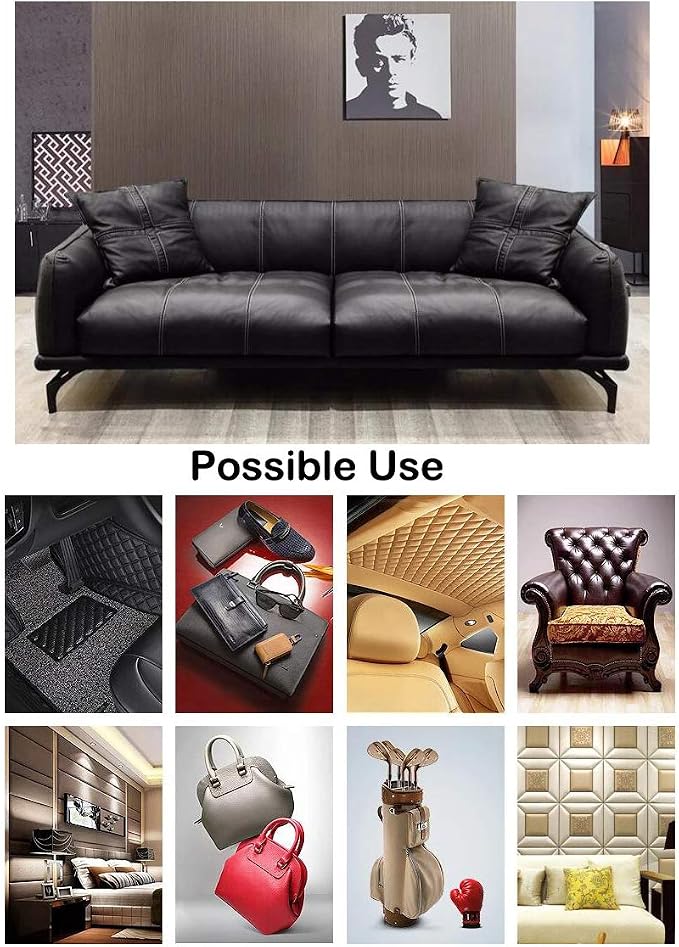 Wento Thick 2 Yard Faux Leather Soft Skin Grain PU Fabric - Image 7