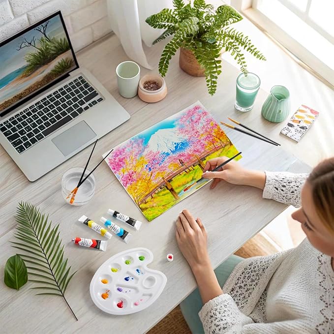 Shuttle Art Watercolor Paint Set, 36 Colors Watercolor Paint in Tubes (12ml Each) with 3 Brushes, Rich Pigment, Easy to Blend, Perfect for Kids, Artists, Beginners, Students