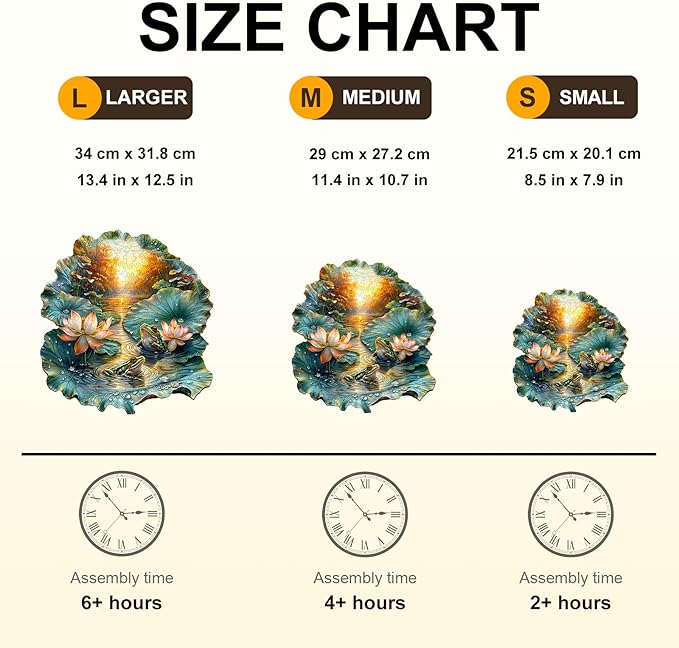 Jigfoxy Wooden Puzzles for Adults, Lotus Wood Puzzles Adult, Unique Animal Shape Wooden Jigsaw Puzzles for Adults, Birthday Gifts for Puzzle Lovers, Family, Friend (S-8.5 * 7.9in-100pcs)