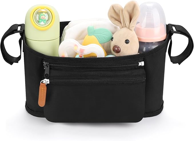 Accmor Universal Stroller Organizer with Detachable Phone Bag, Stroller Bag Caddy Organizer Stroller Accessories for Uppababy, Baby Jogger, Nuna, Doona, Britax Strollers