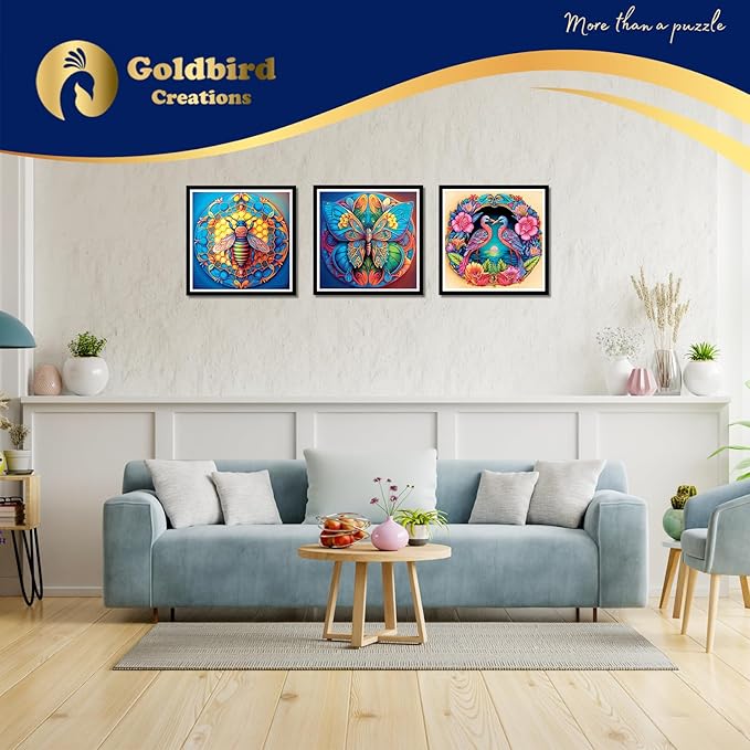 Magnetic Wooden Jigsaw Puzzles with Frame - Wooden Animal Puzzle for Adults - Rompecabezas para Adultos - Living Room Bedroom Wall Decoration Picture - Original Christmas Birthday Gift (Buzzing Bee)