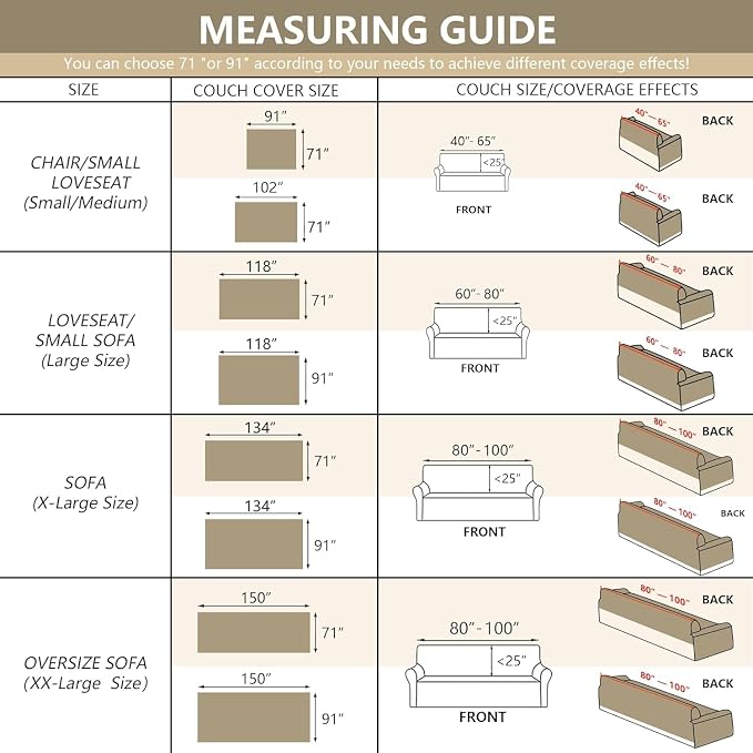MYSKY HOME Couch Covers for Sofa, Non Slip Soft Sofa Cover, Couch Cover for - Image 6