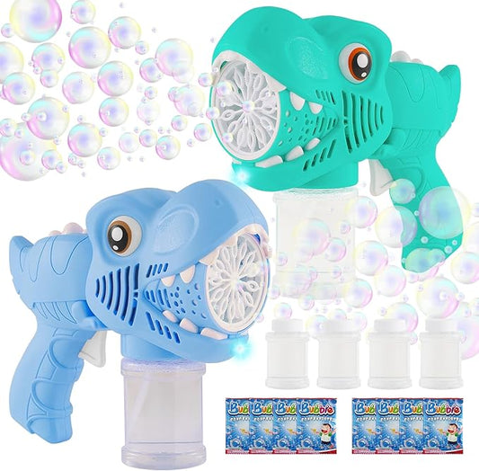 Onory 2 Pack Bubble Gun Machine for Kids, Bubble Gun with Bubble Solutions for Boys Girls, Bubble Blaster for Summer Toy, Party Favors, Outdoor & Indoor Activity, Birthday Gift, Bubble Blower