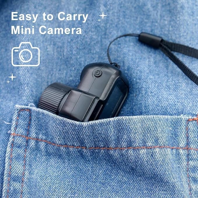 Keychain Camera, World's Smallest 1080P HD Mini Camera, Retro Portable Mini, 100 Mins Battery Life, for Students, Kids (64G)