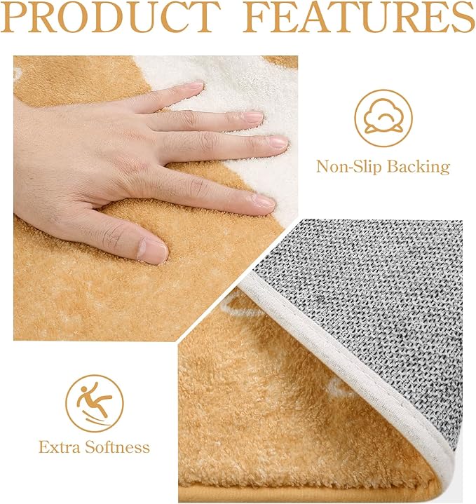 Lahome Washable Rugs for Bathroom - 2x4 Lightweight Non-Slip Laundry Room Rug Kitchen Sink Floor Mat Soft Throw Small Runner Rug, Boho Botanical Print Indoor Rug Runner for Hallway Entrance Bedroom