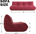 YVDNHP Big Bean Bag Chairs for Adults, 3 Seater Large Bean Bag Sofa, Fireside - Image 2