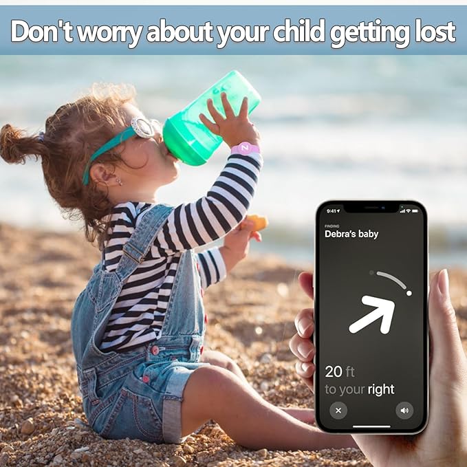 Waterproof Bracelet for AirTag Kids, Personalized Initial Letter Hidden Holder Compatible with Air Tag, Silicone Case for Airtag Adjustable Anti-Lost GPS Tracker for Toddler Child Elder, Z