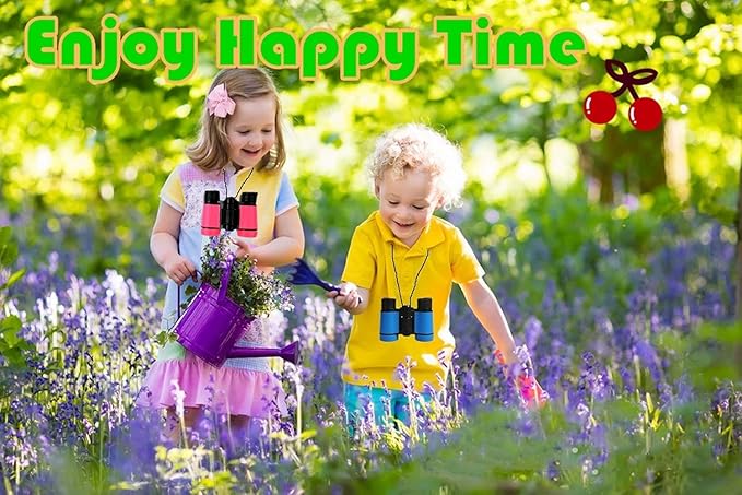 Scotamalone Kids Binoculars Shock Proof Toy Binoculars Set for Age 3-12 Years Old Boys Girls Bird Watching Educational Learning Hunting Hiking Birthday Presents