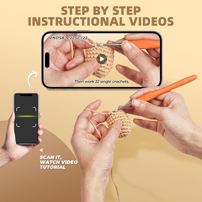 MOREJMTT Crochet Kit for Beginners, Learn to Crochet, Include Easy Knitting Soft Yarn, Step-by-Step Video Tutorial, Hook, Holiday Birthday Gift for Adults and Kids(2 Pack Capybara)