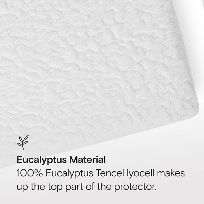 SIJO Mattress Protector, 100% Waterproof, Cooling, Ultra Soft, Noiseless, 16 inch Deep Pocket, Best Overall Mattress Protector Award Winner by Apartment Therapy (Twin XL)