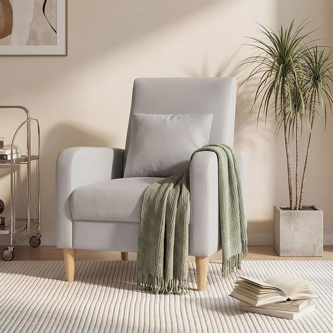 COLAMY Mid-Century Modern Upholstered Accent Chair - Image 7