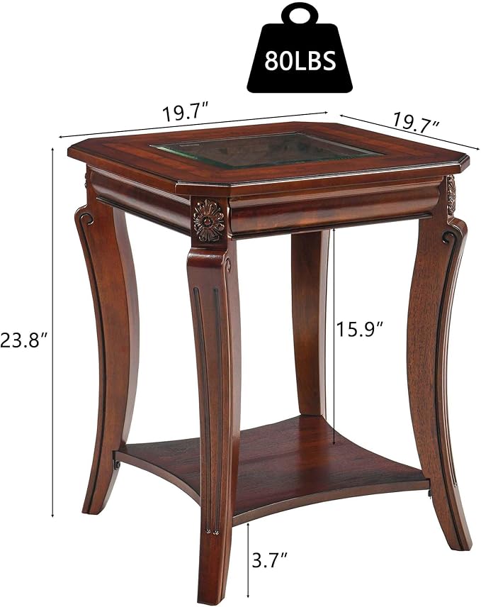 Traditional Distressed Farmhouse Style Coffee Table Set - Image 2