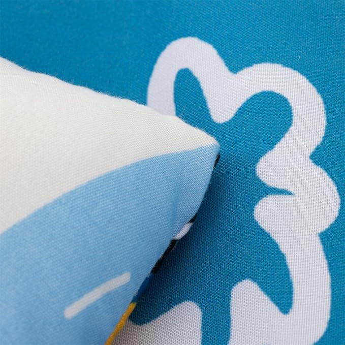 NTBED 4 Pieces Racing Car Toddler Bedding Set for Baby Boys, Hill Vehicles Transportation Printed, Includes Comforter, Flat Sheet, Fitted Sheet and Pillowcase,Blue