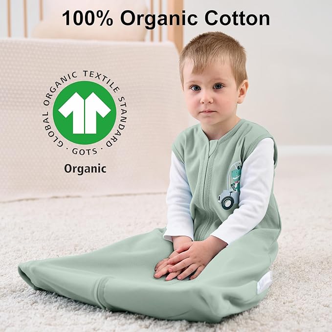 Yoofoss Baby Sleep Sack 18-24 Months Baby Wearable Blanket 100% Cotton 2-Way Zipper TOG 0.5 Toddler Sleeping Sack 3 Pack, Lightweight Sleep Sacks for Babies(X-Large)