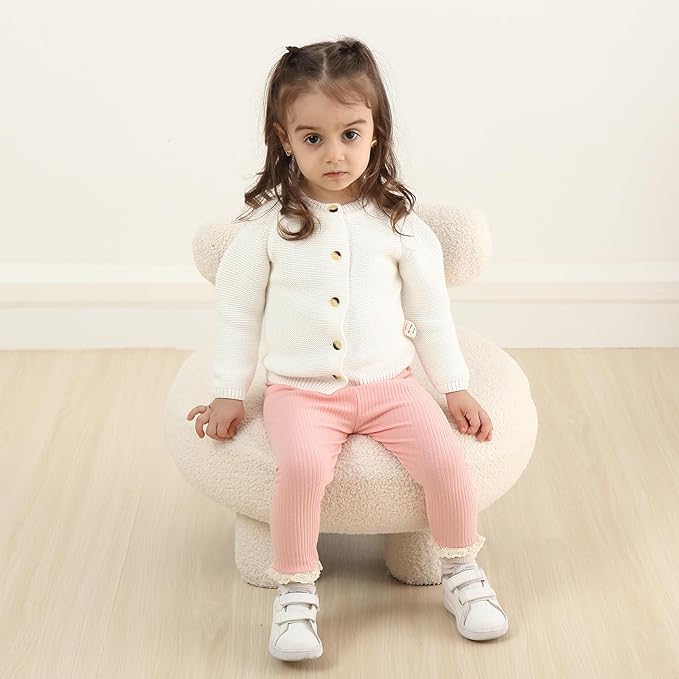 Newborn Toddler Baby Girl Pants Leggings Ribbed Straight Flare Infant Girl Pants Leggings Bell Bottoms 5 Packs