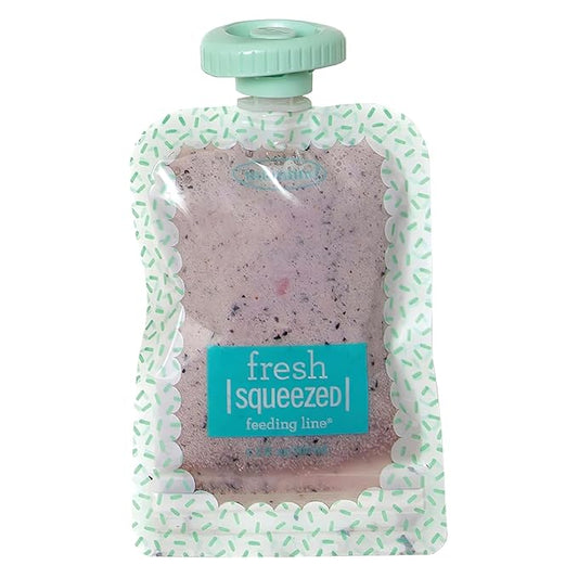 Infantino Reusable Squeeze Pouches for Homemade Baby Food, 3.5 oz, Pack of 25 - BPA, PVC, and Phthalate-Free, Freezer-Safe, with Clear Window and Labeling Space