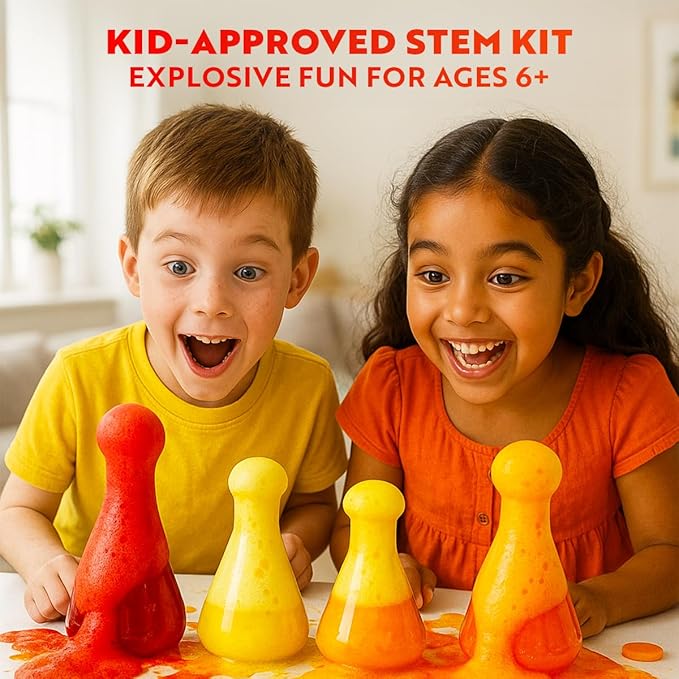 Playz Mega Kaboom! 150+ Explosive Science Experiments Kit for Kids Age 8-12 with 75 App & Video Guided Experiments - Chemistry Set STEM & Educational Toys & Gifts for Boys, Girls, Teenagers & Kids