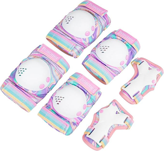 BOSONER Kids/Youth Knee Pad Elbow Pads for Roller Skates Cycling BMX Bike Skateboard Inline Rollerblading, Skating Skatings Scooter Riding Sports