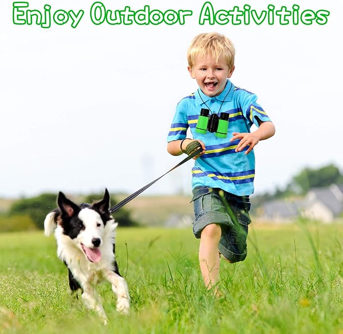 Scotamalone Kids Binoculars Shock Proof Toy Binoculars Set for Age 3-12 Years Old Boys Girls Bird Watching Educational Learning Hunting Hiking Birthday Presents