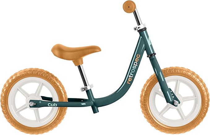 Retrospec Cub Toddler 12" Balance Bike, 18 Months - 3 Years Old, No Pedal Beginner Kids Bicycle for Girls & Boys, Flat-Free Tires, Adjustable Seat, & Durable Frame