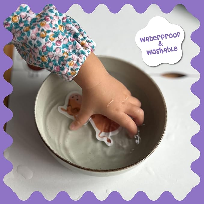 Stick4Ever Jelly Sticker Book - for Kids - Waterproof, Easy to Clean Jelly Stickers for Kids - Reusable Sticker Book for Toddlers with 50 Pcs of Reusable Stickers (Vehicles)