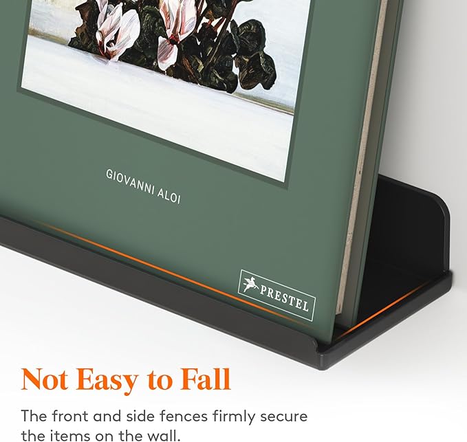 Lifewit Floating Shelves for Wall, 10 Pack Black Acrylic Shelf 15" Room Decor for Bookcase/Vinyl Record Display/Photo/Picture in Bedroom, Living Room, Bathroom, Kitchen Storage and Organization