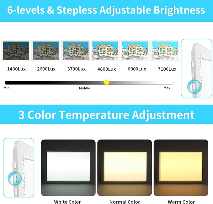 Phylosal Rechargeable A4 LED Light Pad with Built-in Stand, Magnetic Tracing Light Box for Drawing, Diamond Art Light Board with Side Button, Super Bright Light Table for Diamond Painting, Sketching