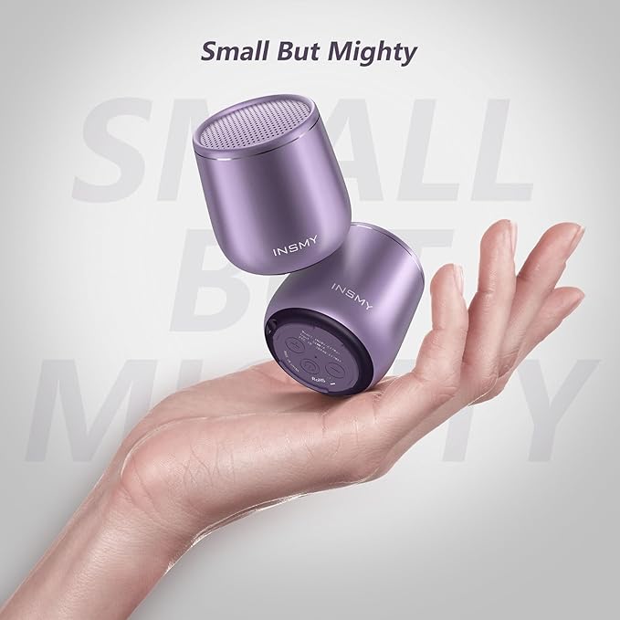 INSMY C17-MAX, Waterproof Small Bluetooth Speaker, Rich Audio, Pairing, Portable, Handheld, Purple