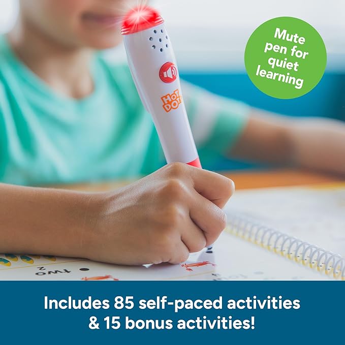 Educational Insights Hot Dots Kindergarten Reading Set - Kindergarten Workbooks with Interactive Pen, Homeschool Learning Activities, Learn to Read Activity Books for Kids Ages 5+