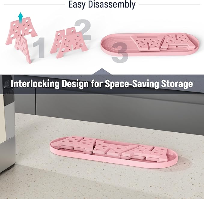 NiHome Silicone Water Bottle Drying Racks Set of 3 with Drip Tray,Cheese Style for Faster Drying,Bottle Dryer Racks Fit for Stanley YETI Cups Owala Sports Bottle Baby Bottle Thermoses Mugs