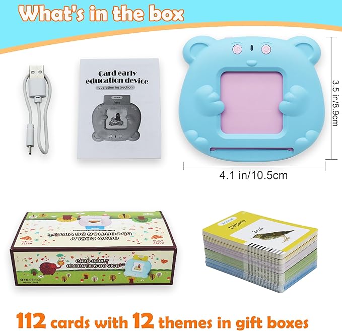 MAYAPHILOS Spanish and English Pocket Speech Therapy Toys with 224 Sight Words, Bilingual Flashcards for Preschool Learning, Gifts for Toddlers