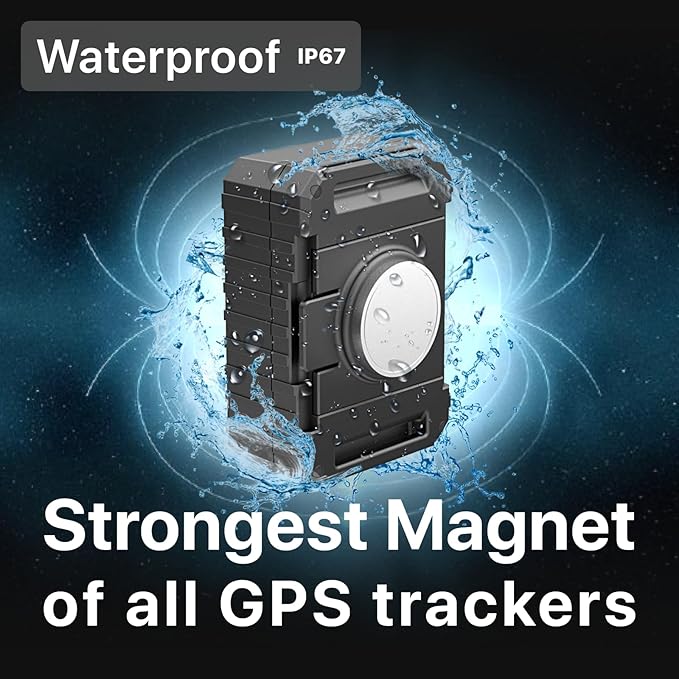 Tracki Pro GPS Tracker for Vehicles, USA made tech. Up to 7 Months Batt. Waterproof Magnetic 4G LTE Long Battery Life 2-7 Month, Unlimited Distance, Subscription Required, Multi Alerts, Hidden Tracker