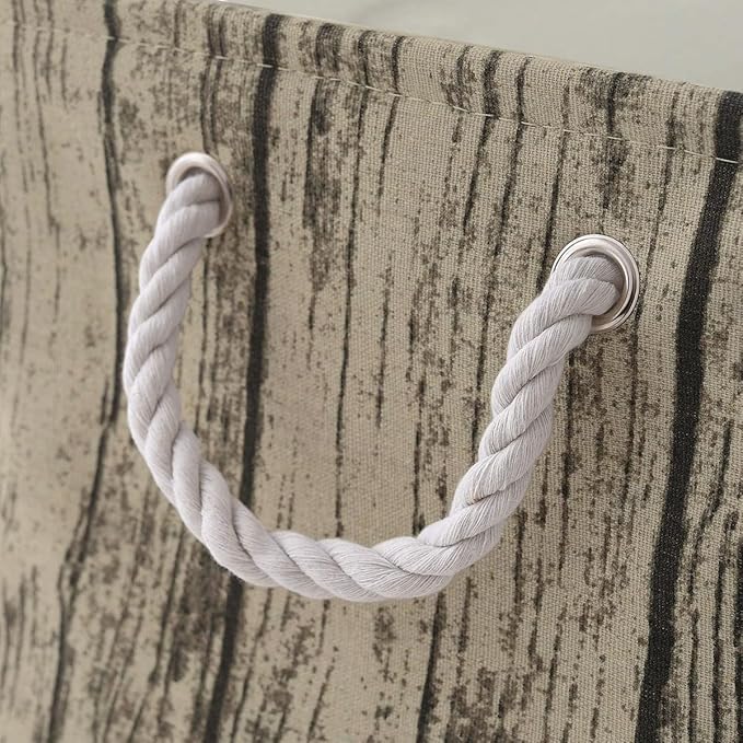 TcaFmac Fabric Storage Basket, Decorative Canvas Storage Bins Baskets for Gifts Empty Tree Stump