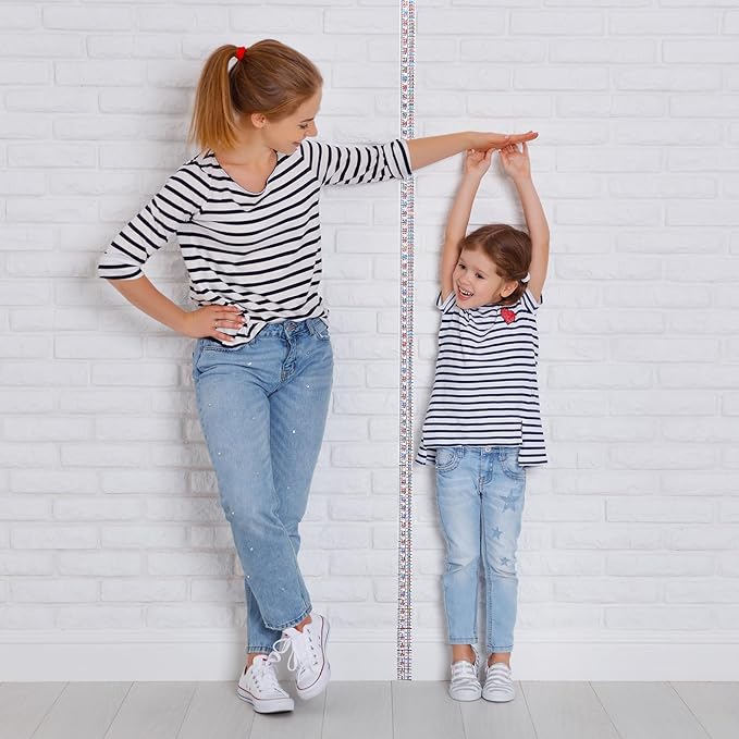 Tatuo Growth Chart Wall Labels Height Indicator Tape Ruler Growth Chart Decor Height Indicator Adhesive Ruler for Home Room Measuring(Colorful)