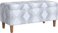 HomePop Malmo Decorative Storage Bench -Natural Woven Geo by HomePop