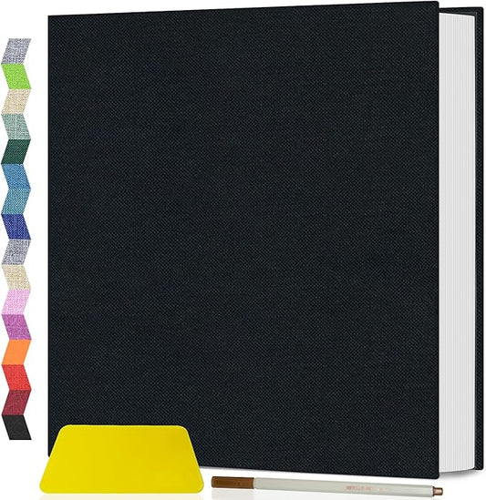 Popotop Photo Album Self Adhesive Scrapbook Album for 4x6 5x7 8x10 Pictures DIY Photo Book as Scrapbooking Supplies Kits, Birthday Gifts for Women Mom Wedding Baby Family Travel