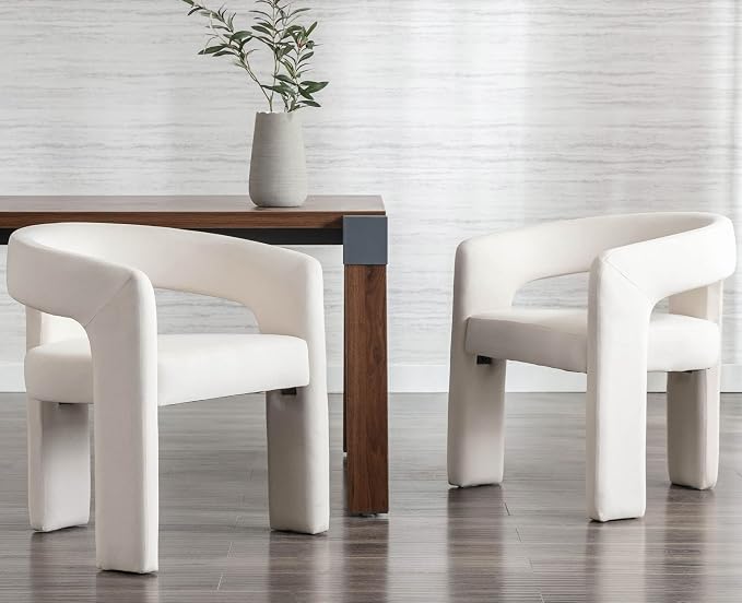 VESCASA Velvet Barrel Dining Chair - Image 5