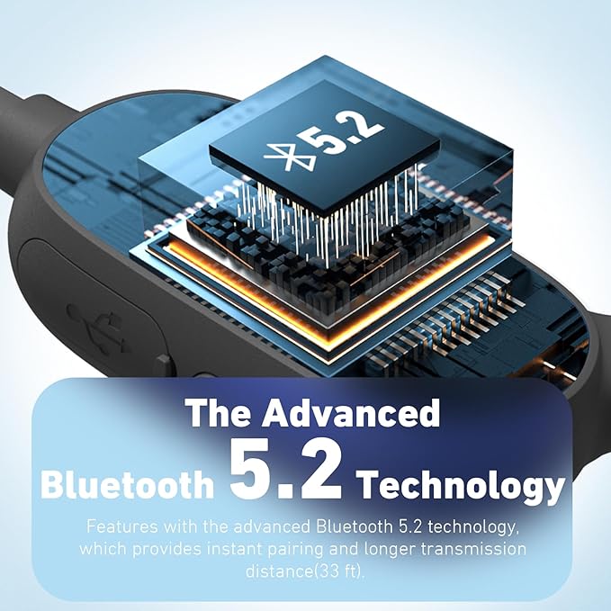 Kids Headphones, Bluetooth 5.2 Air Conduction Open Ear Headphones, 85dB Volume Limiting-Green