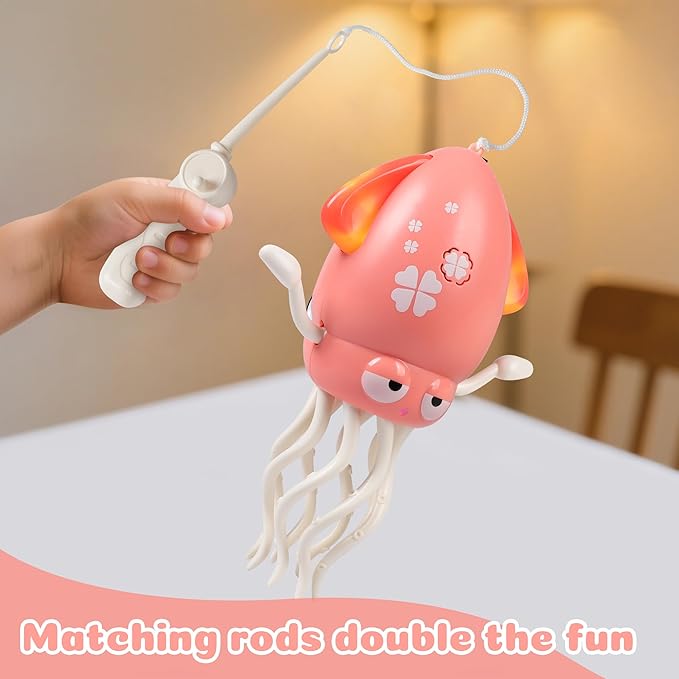 Magic Dancing Octopus Toys, Musical LED Toy, 3 Colors Available (Pink)